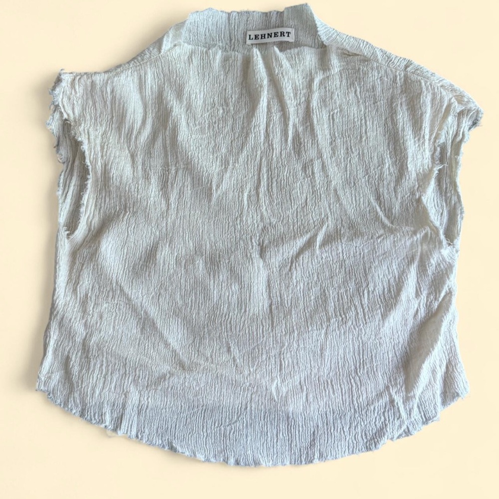 Reworked Linen Crop Top